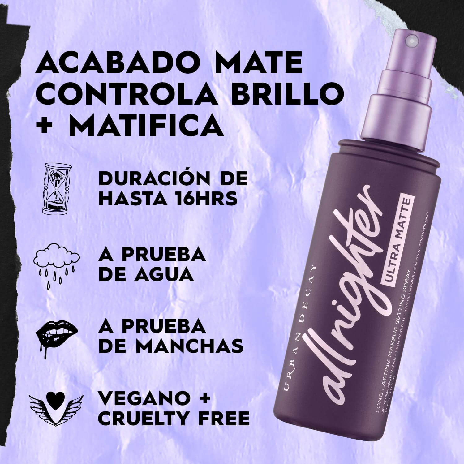 ALL NIGHTER SETTING SPRAY ULTRA MATTE (SELLADOR DE MAQUILLAJE ULTRA MATE)